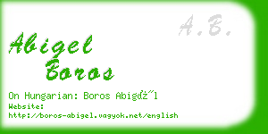 abigel boros business card